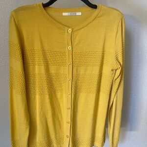 Yellow Button-Up Sweater